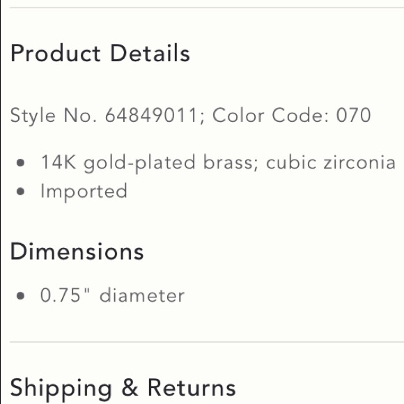 NWT Stone Huggie hoop earrings - Picture 4 of 6